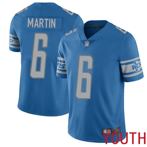 Detroit Lions Limited Blue Youth Sam Martin Home Jersey NFL Football 6 Vapor Untouchable